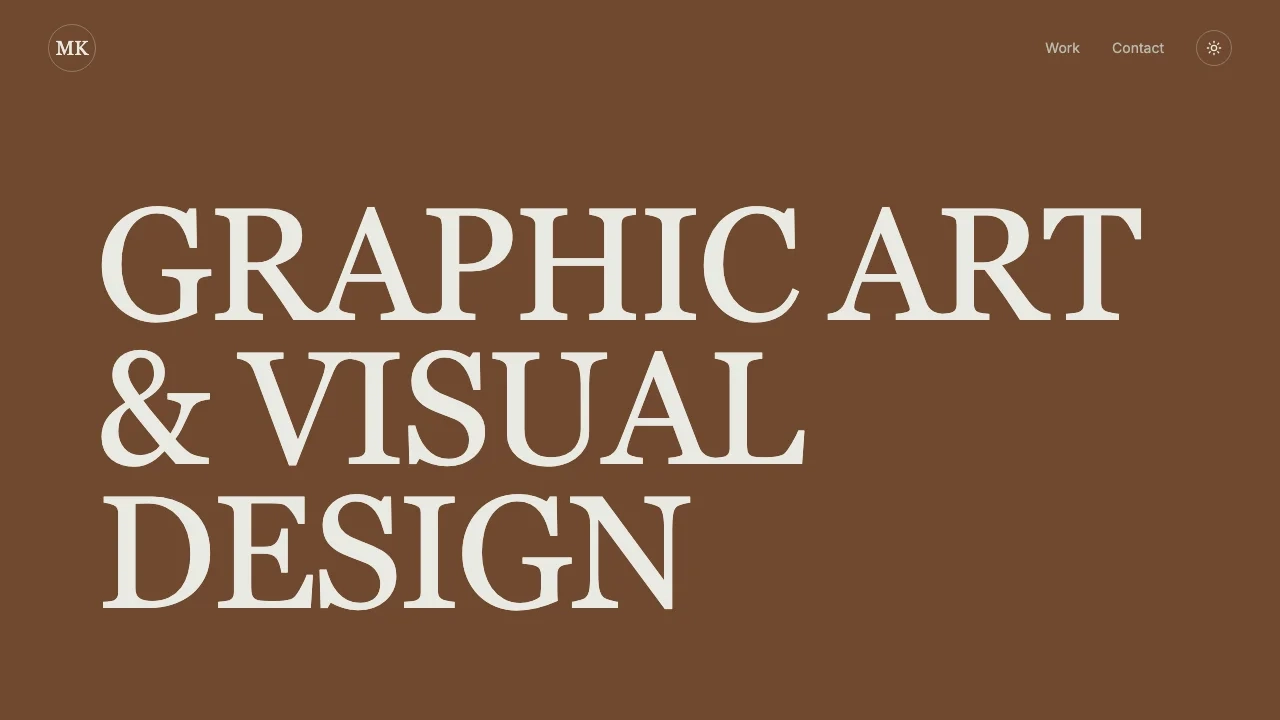 Loading preview of Warm Luxury Graphic Designer Portfolio