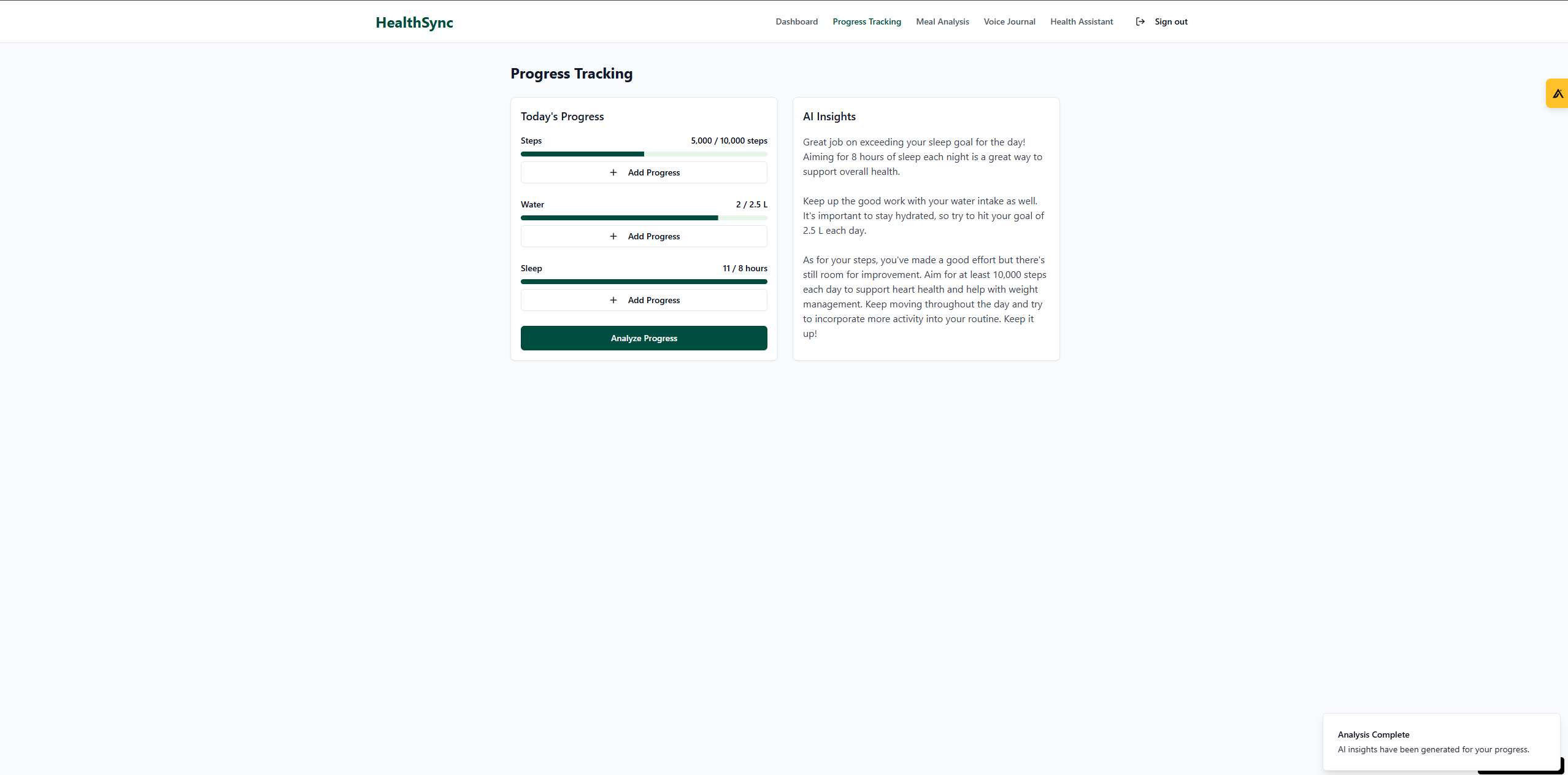 Build health application with AI